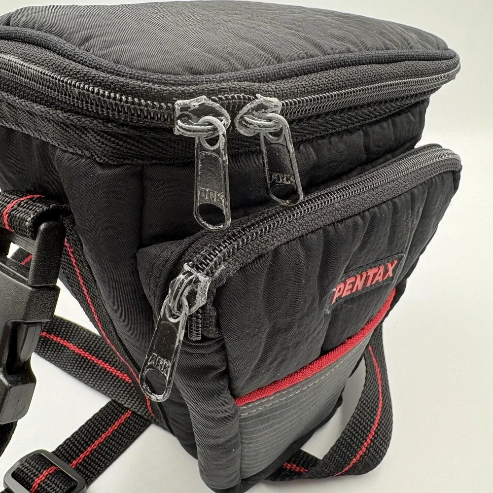 Pentax‎ Black Nylon Camera Shoulder Holster Bag Belt Loop Padded Strap Case DSLR
